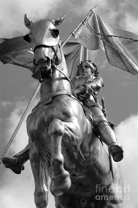 Joan Of Arc Statue French Quarter New Orleans Black And White