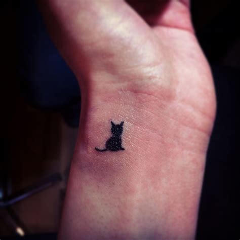 Small Wrist Cat Tattoo