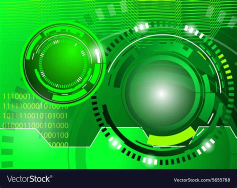 Circle Green Abstract Techno Background Royalty Free Vector