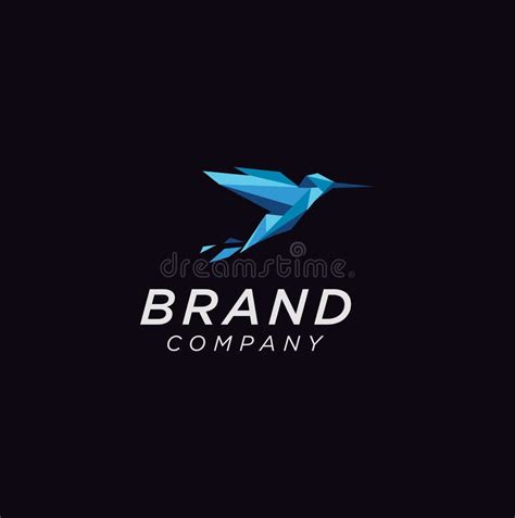 Abstract Bird Logo Design Creative Sign With A Dark Blue And White
