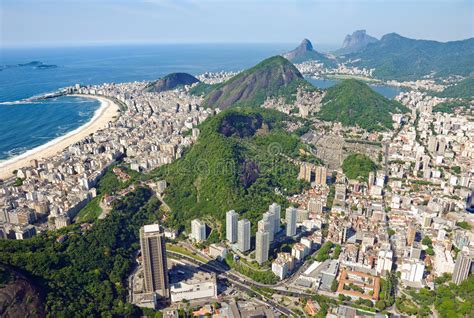 Aerial View Of Rio De Janeiro Brazil Stock Photo Image Of Coastline
