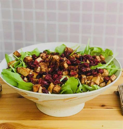 Protein, calcium, iron—even vitamin b12. Vegan Spinach Salad Recipe with BBQ Tofu | Yum Vegan Blog