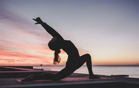 Sport Silhouette Photography Of Woman Doing Yoga Yoga Image Free