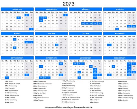 Kalender 2073