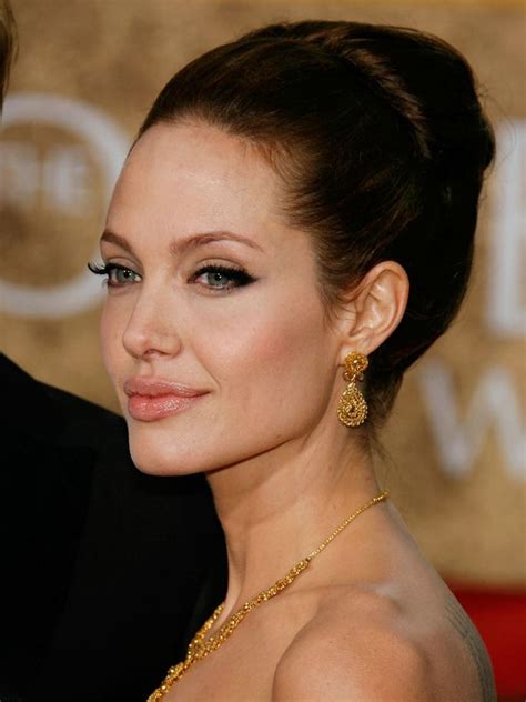60 Trendiest Updos For Medium Length Hair Angelina Jolie Angelina