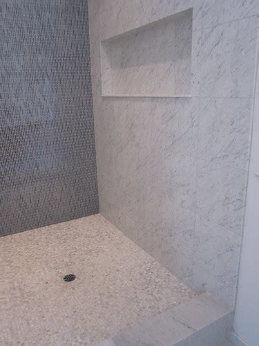 Over the weekend i installed a 3 hex, honed marble floor tile. Grout Color for Carrara Marble