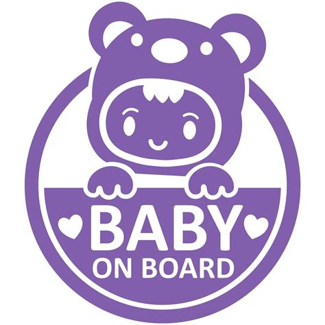 Cute Baby On Board Logo Vinyl Decal Car Window Bumper Sticker Etsy
