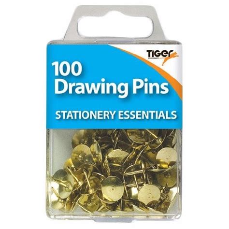 100 Brass Drawing Pins