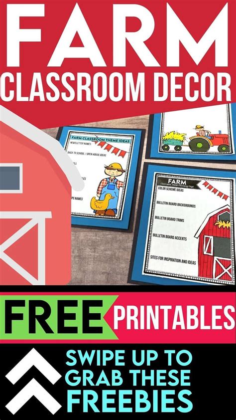 Organize Your Farm Classroom Decor Ideas With These Free Teacher