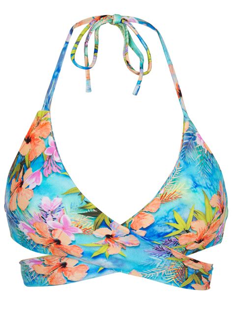 Bikini Tops Colorful Wrap Bikini Top Top Maxi Flower Transpassado