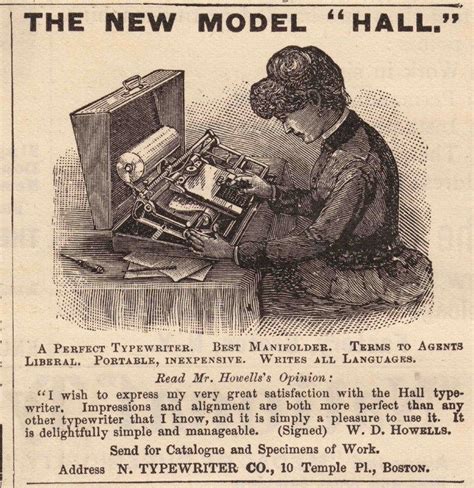 The Hall Typewriter The Worlds First Laptop Boing Boing Antique Typewriter Typewriter