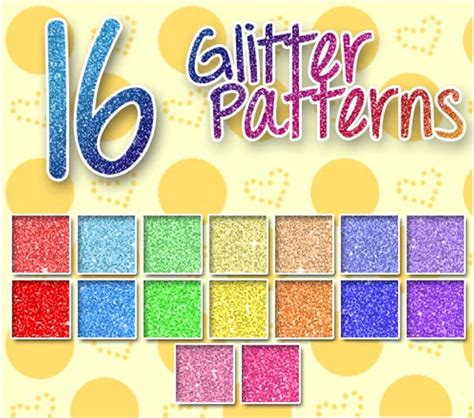 16 Color Glitter Patterns Collection For Photoshop Luckystudio4u