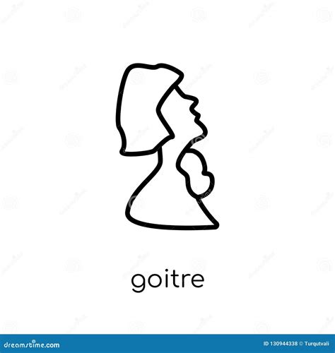 Goitre Icon Trendy Modern Flat Linear Vector Goitre Icon On White