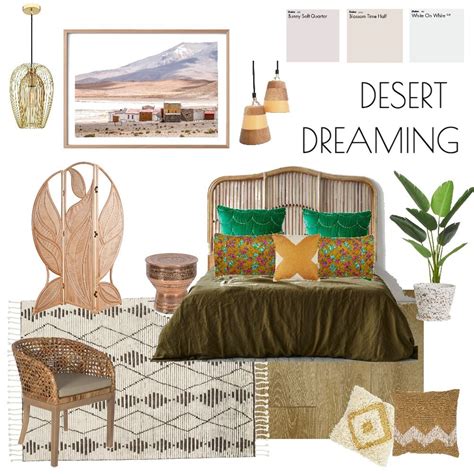 My Kind Of Bliss Mood Board Desert Dreaming Boho Bedroom Rustic