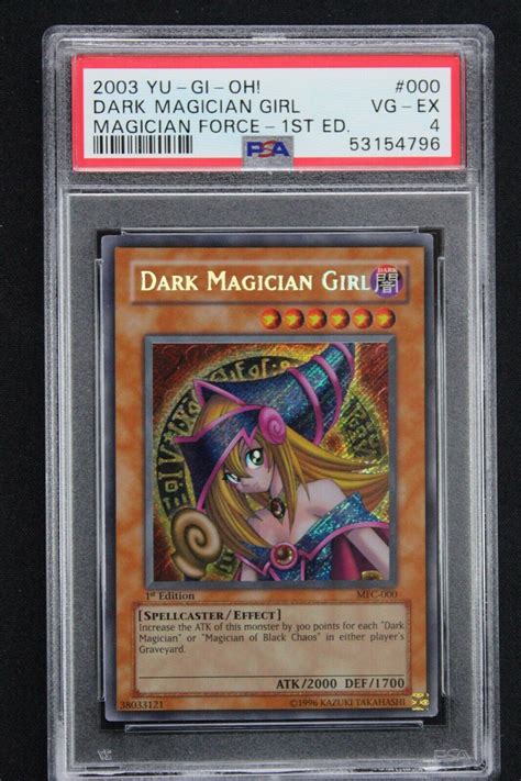 Yugioh Dark Magician Girl Magicians Force Secret 1st Ed Mfc 000 Psa 4 Ebay