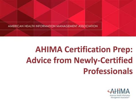 Ahima Certification Prep Advice From Newly Certified Professionals On Vimeo