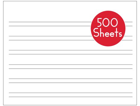 Wide Notebook Paper 500 Sheets Learning Without Tears