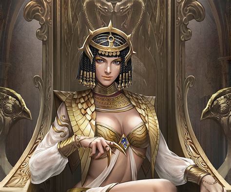 Cleopatra Fantasy Liu Mingxing Luminos Girl Golden Queen Egypt Hd Wallpaper Peakpx