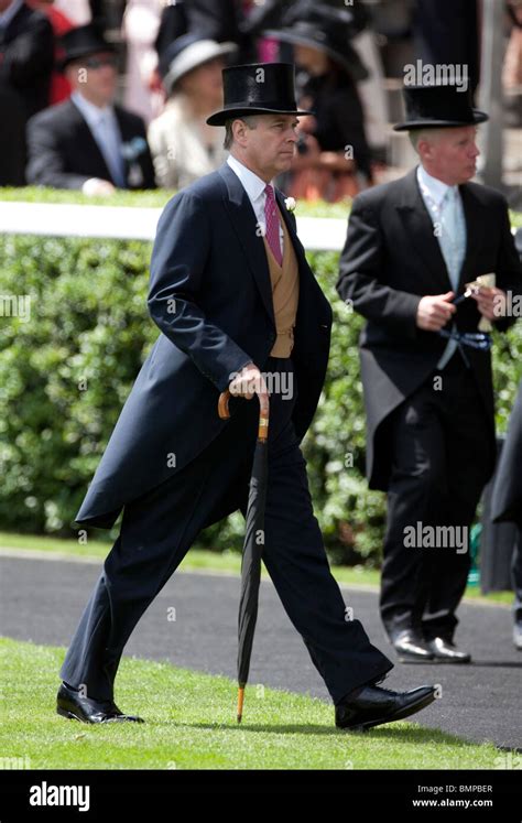 Britains Prince Andrew In Top Hat Tails And Carrying An Umbrella In