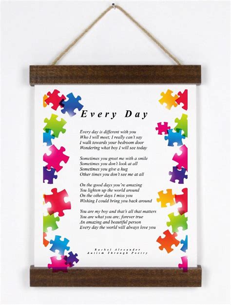 Every Day Poem Autism Acceptance Poetry Autism Autism Ts Autism