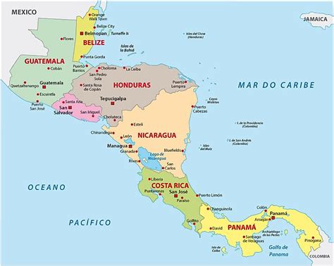 Central America Atlas Map