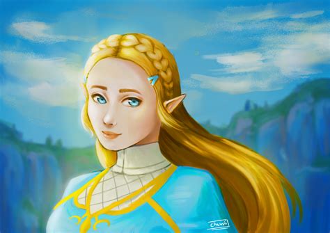 chuu sii zelda breath of the wild zelda fanart