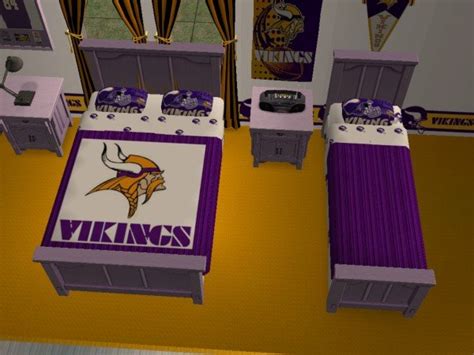 Minnesota vikings bedroom with fatheads. Mod The Sims - Minnesota Vikings Bedroom and Livingroom ...