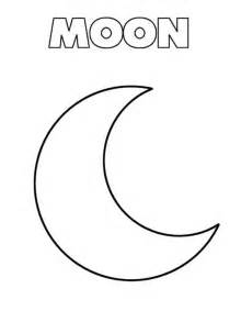 M Is For Moon Coloring Page : Coloring Sky