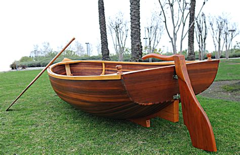 Cedar Rowboat Dingy 987 Matte Finish Wood Strip Built Boat Tender
