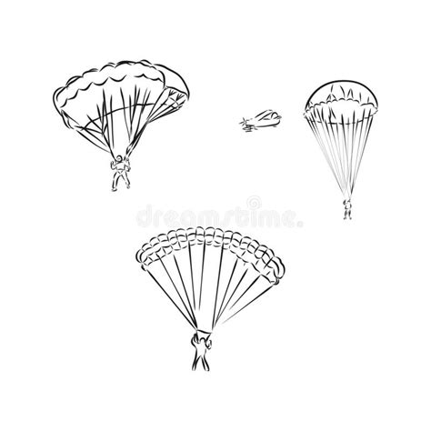 Parachute Line Drawing Stock Illustrations 449 Parachute Line Drawing