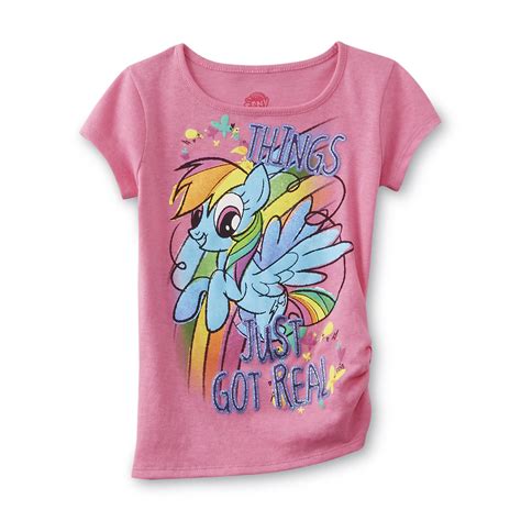 My Little Pony Girls Graphic T Shirt Rainbow Dash