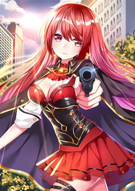 Happyscharms(@happyscharms) has created a short video on tiktok with music moral of the story. Wallpaper : anime girls, open shirt, gun, weapon, long ...