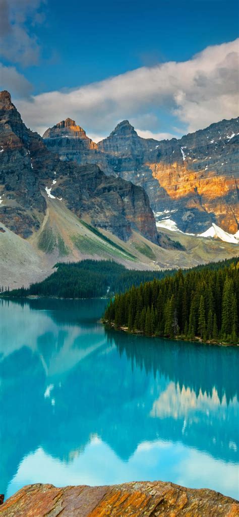 Wallpaper Moraine Lake Banff Canada Mountains Forest 4k Nature 15563 Images