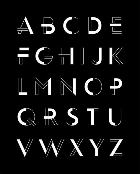 Art Deco Typography Lettering Alphabet Fonts Font Art Handwriting