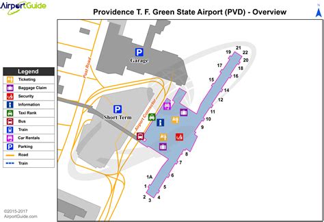 Providence Theodore Francis Green State Pvd Airport Terminal Map