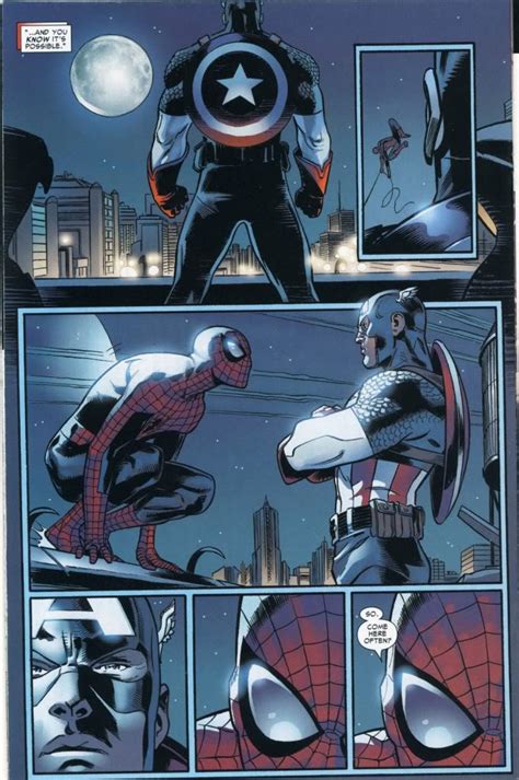 Captain America Speech To Spiderman Captain America Comic Marvel