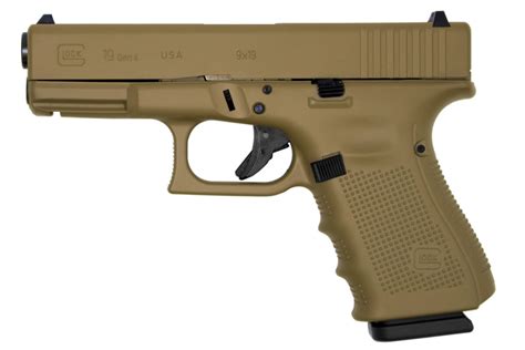 Buy Glock 19 Gen4 9mm 15 Round Pistol With Tactical Coyote Tan Cerakote