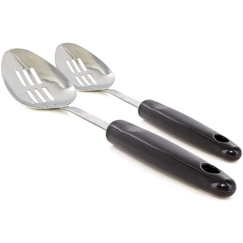 Stainless Steel Slotted Spoon Cooking Utensil Solid Buffet Heavy Duty