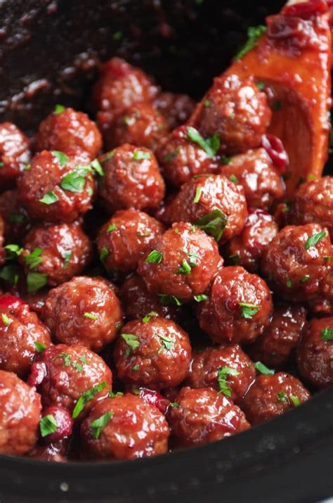 Cranberry Meatballs The Forked Spoon