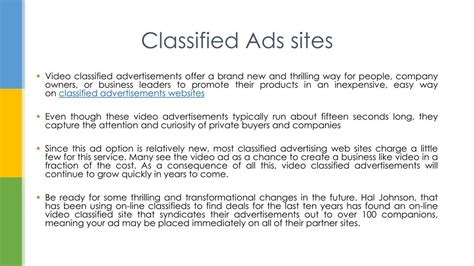Ppt Classified Ads Sites Powerpoint Presentation Free Download Id7456361