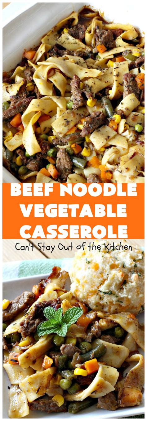 Years ago we made un tuna casserole and posted about it. Beef Noodle Vegetable Casserole - Can't Stay Out of the Kitchen