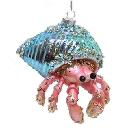 December Diamonds Blown Glass Embellished Hermit Crab Christmas