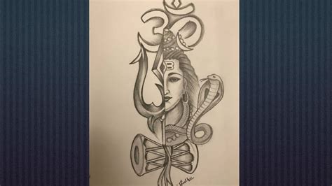 How To Draw A Lord Shiva Easy Drawing Of Mahadev Step By Step For