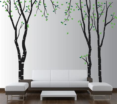 Large Wall Birch Tree Decal Forest Kids Vinyl Sticker Removable With