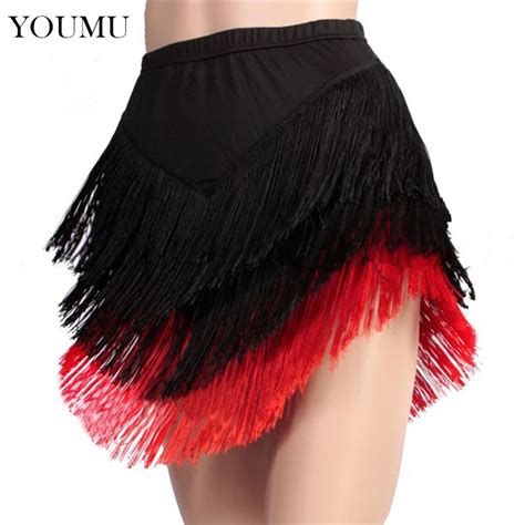 Buy Ladies Latin Skirt Tassel Tango Rumba Dance High Street Costume Fringe