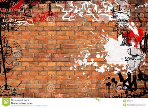 Graffiti Brick Wall Stock Illustration Illustration Of Grungy 4769779