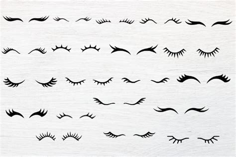 Eye Lashes Svg Download Unicorn Eyelashes Clipart Cut With Sillhouette
