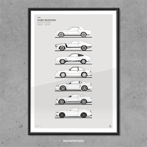 Ford Mustang Evolution Poster On Storenvy