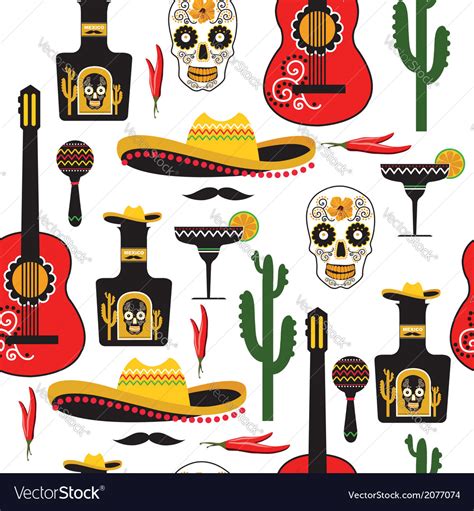 Seamless Mexican Pattern Royalty Free Vector Image