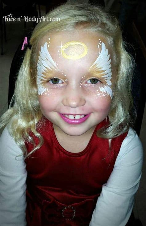Angel Face Painting By Shawna Del Real Christmas Face Painting Face